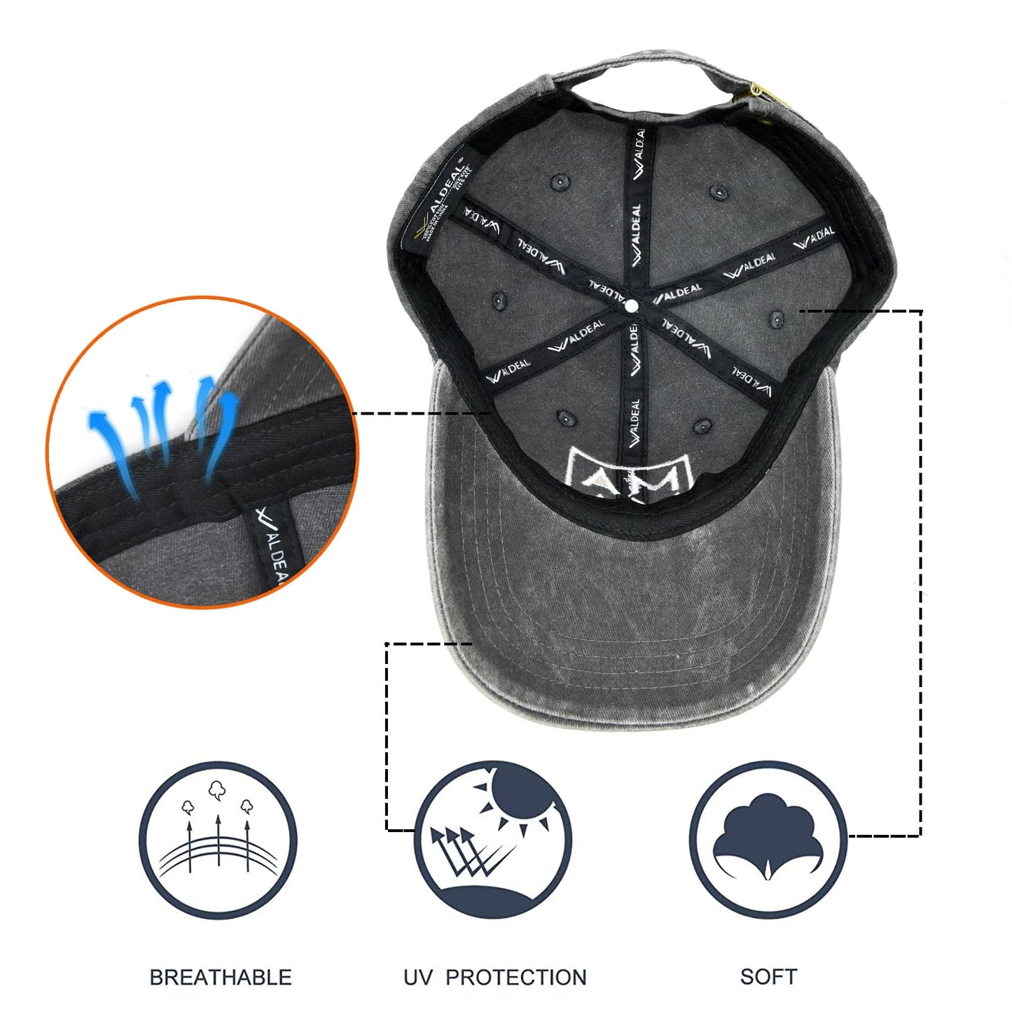 Women'S Dog Mom Hat, Washed Adjustable Embroidered Denim Baseball Cap