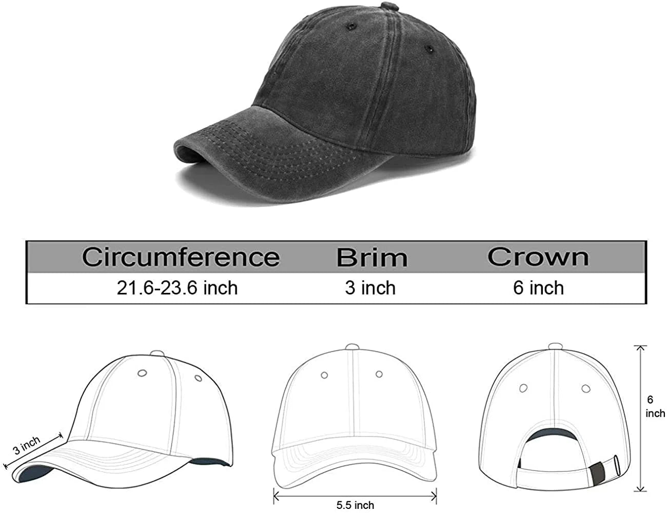 Women'S Dog Mom Hat, Washed Adjustable Embroidered Denim Baseball Cap