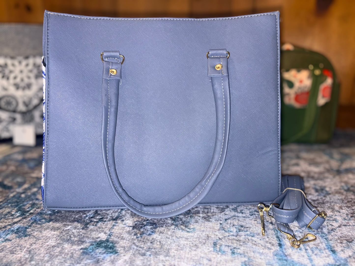 Blue Talavera Artisan Handbag